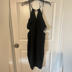 Elegant Black Halter Dress